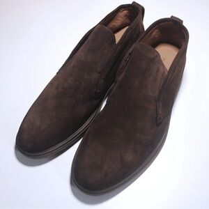 Peter Millar Crafted Slip-On Chukka Suede Leather Boots Espresso ME0XF07 Size 10